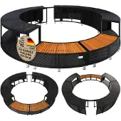 Casaria Polyrotan XXL Whirlpool Frame Bekleding Zwart