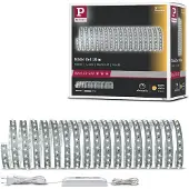 Paulmann MaxLED 500 basisset IP20 warmwit 10m 500, dimbaar, alu / grijs / zink, Woon-/ Eetkamer, metaal, Modern