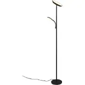 TRIO Vloerlamp Specter zwart met leeslamp