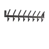 De Bommel Meubelen Kapstok Tubo - 78 cm - 2x 8 haken - metaal Donkergrijs