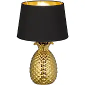 TRIO Tafellamp Pineapple 43cm goud met zwart
