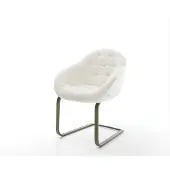 DELIFE Sledemodel Gaio-Flex bouclé zacht beige sledemodel vlak afwerking met titanium