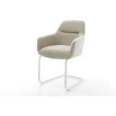 DELIFE Sledemodel Pejo-Flex geweven stof beige sledemodel vlak wit pocketveer kern