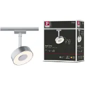 Paulmann URail Circle spot 3-step-dim 3.000K Circle, dimbaar, alu / grijs / zink, Woon-/ Eetkamer, metaal, Modern