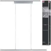 Paulmann URail LED-slinger Lento chroom mat Lento, dimbaar, alu / grijs / zink, Woon-/ Eetkamer, metaal, Modern