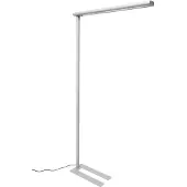 MAUL Vloerlamp MAULjet, alu / grijs / zink, Werkkamer / Kantoor, Aluminium, Modern