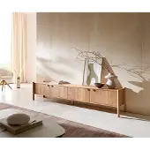 DELIFE Tv-meubel Caius 220 cm acacia aura 4 deuren