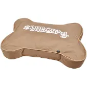 Love Story Hondenkussen "Botvorm Good Dog" 100cm Taupe