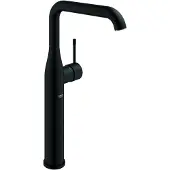 GROHE Essence New 1-gats wastafelkraan xl-size m. gladde body voorsprong 17.9cm phantom black 24170kf1
