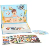 Lobbes Magnetisch Boek - Outfits Jongen, 59dlg.