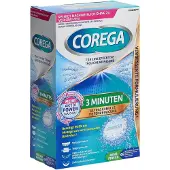 Corega Gebitsreiniger Tabletten 3 Minuten – 66 stuks – Snelle reiniging van kunstgebitten