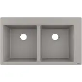 Hansgrohe Inbouwspoel 43316380 S510-F770, betonkleur, 370x370 mm, model S510-F770 BG
