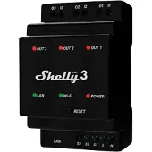 Shelly Pro 3 DIN-railrelais WiFi, Bluetooth