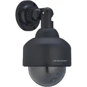 Relaxdays 3 x Nepcamera, glanzend, geschikt voor binnen- en buitengebruik, ter afschrikking van inbrekers, valse bewakingscamera, zwart