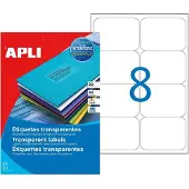 APLI Weerbestendige etiketten, 99,1 x 67,7 mm, transparant