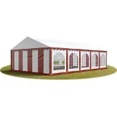 Sonstiges Partytent 5x10 m, PVC 750, met Grondframe, rood wit