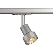 SLV Puri spot voor 1-fase railsysteem zilvergrijs PURI, dimbaar, alu / grijs / zink, Woon-/ Eetkamer, Aluminium, 1-fase railverlichting