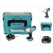 Makita Boormachine + slagboor, DTW 190 F1J (Oplaadbare batterij)