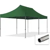 TOOLPORT 3x6 m Easy Up partytent Vouwpaviljoen, PREMIUM staal 40mm, donkergroen