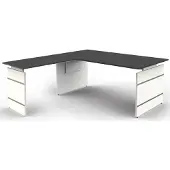 Kerkmann Form 4 Bureau L-vorm Antraciet Wang 1.800 (B) x 1.800 (D) x 760 (H) mm