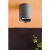 Faro Kwaliteitsvolle outdoor plafondlamp Tasa TASA, dimbaar, alu / grijs / zink, Aluminium, Modern, plafondlamp