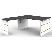 Kerkmann Form 4 Bureau L-vorm Antraciet Wang 1.600 (B) x 1.800 (D) x 760 (H) mm