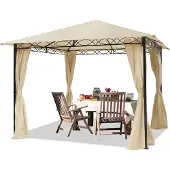 TOOLPORT Tuinpaviljoen Paradise Classic crème, 3x3m