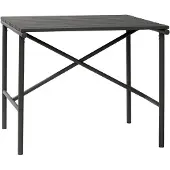 Hubsch Buitentafel metaal - zwart 90x90xh76cm