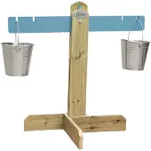 Classic World houten zandbak weegschaal educatief speelgoed balans.