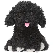 TOPModel Plush Dog Black Teddy Zwart Kinderen