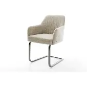 DELIFE Sledemodel Greg-Flex geweven stof beige sledemodel vlak grafiet pocketveer kern