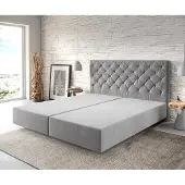 DELIFE Boxspring-frame Dream-Great 180x200 microvezel grijs