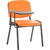 CLP Ken Bezoekersstoel - Met klaptafel - Kunstleer oranje