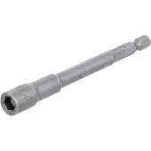 Bgs dopsleutelinzet zeskant extra lang voor boormachines aandrijving buitenzeskant 6,3 mm (1/4") SW 7 mm - 2763