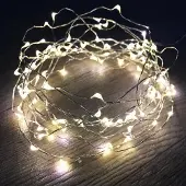 Mojawo 100 LED-lichtketting, kerstverlichting, werkt op batterijen