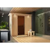 Karibu | Variado Sauna | Antracietglas Deur | Kachel 9 kW Geïntegreerde Bediening