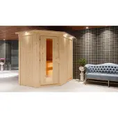 Karibu | Carin Sauna met Dakkraag | Energiesparende Deur