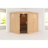 Karibu | Malin Sauna met Dakkraag | Antracietglas