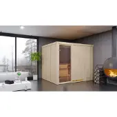 Karibu | Gobin Sauna | Helderglas Deur | Kachel 9 kW Externe Bediening