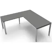 Kerkmann Büromöbelfabrik Hoekbureau Beta 180cm grijs hoogte verstelbaar