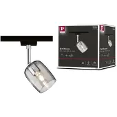 Paulmann Blossom Plafondspot URail G9 Zwart (mat), Rookglas