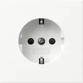 Gira 445370 SCHUKO-stopcontact, inbouw, vlakke schakelaar, zuiverwit