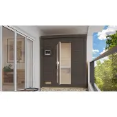 Karibu | Hytti 0 Buitensauna | Terragrijs | Kachel 9 kW Externe Bediening