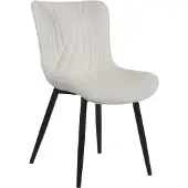 CLP stoel, model Brady, kleur crème, materiaal: fluweel