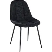 CLP Tom Eetkamerstoel - Zonder armleuning - Fauteuil - zwart Stof