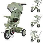 Chipolino Driewieler met kap, model Marathon 2-in-1, pastelgroen