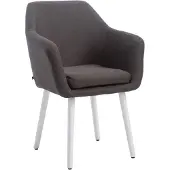 CLP Kuba Eetkamerstoel - met houten frame - Stof - donkergrijs