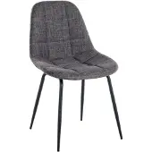 CLP Stoel Tom, met metalen frame en hoogwaardige bekleding, lichtgrijs. Materiaal: stof