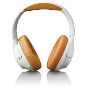 Lenco HPB-830GY - Draadloze Bluetooth koptelefoon met Active Noise Cancelling en ingebouwde microfoons - Grijs/Wit