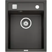 NABER Spoelbak ANGOLA 40, uitvoering METALLICO, met draaiende mengkraan / Cin-nagranit / granieten spoelbak
